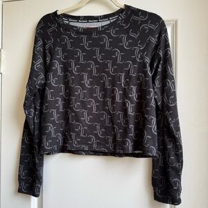 Juicy Couture Black and Gray Long Pajama Set